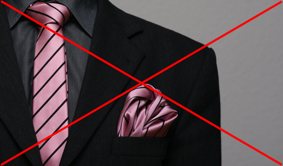 Vreckovka nikdy nemôže byť totožná s kravatou